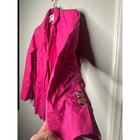 EUDON CHOI Collective Hot Pink Oversized Side Cutout Ring Blazer Coat Size 0 - Picture 5 of 11
